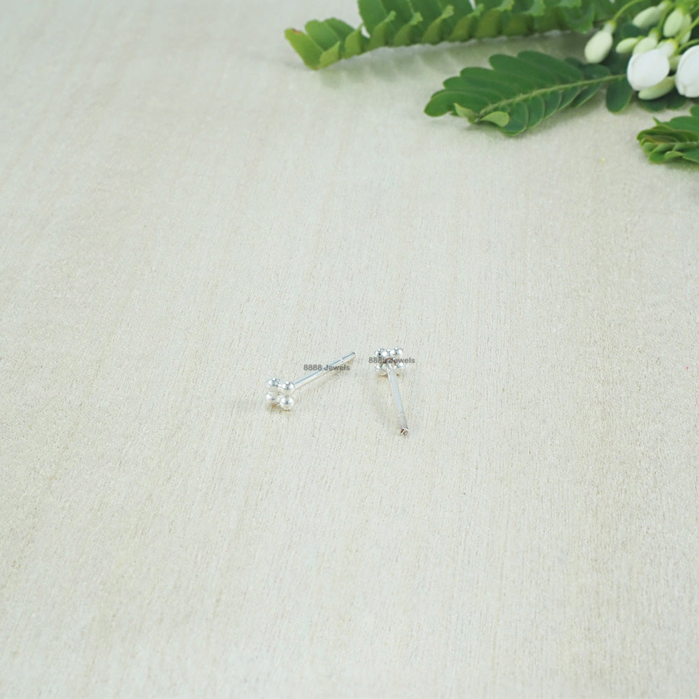 Square Dot Sterling Silver Earrings 01027