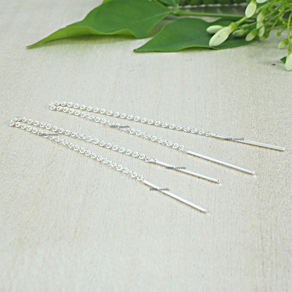 Threader Sterling Silver Earrings 02005
