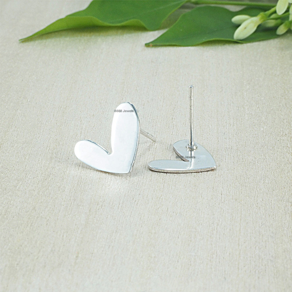 Big Heart Sterling Silver Earrings 02008