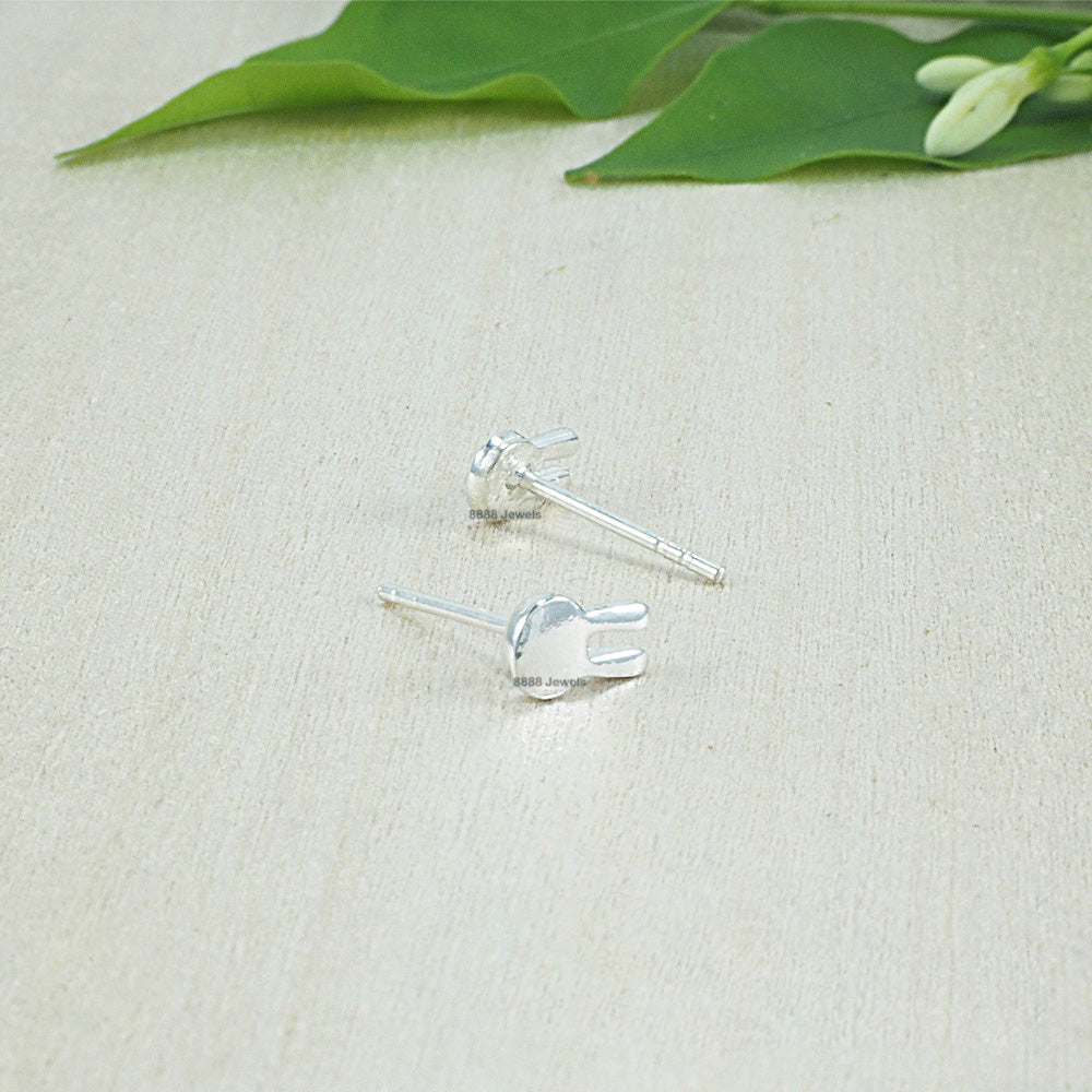 Rabbit Sterling Silver Earrings 02009