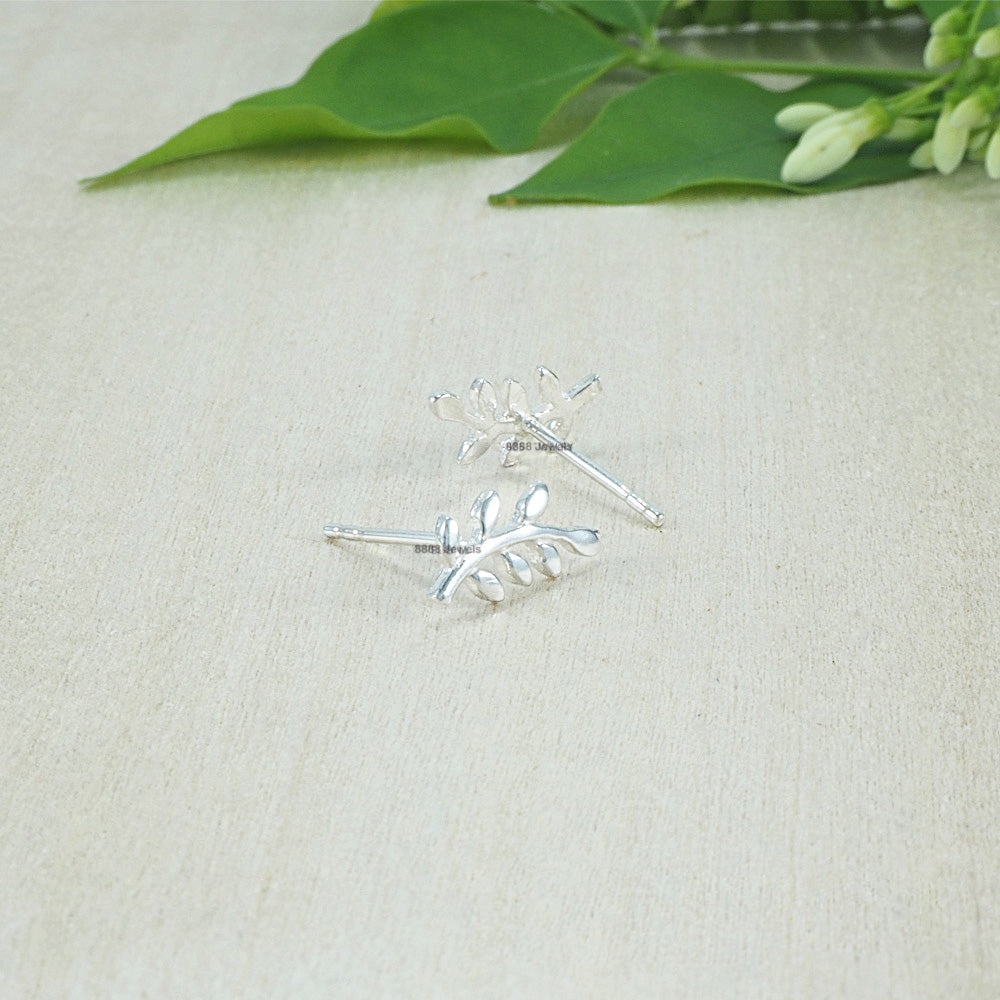 Leaf Sterling Silver Earrings 02020