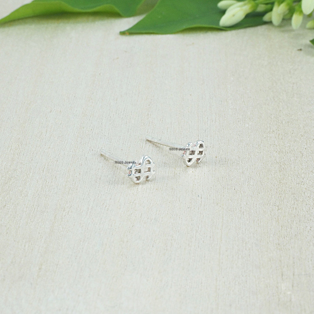 Dollar Sign Sterling Silver Earrings 02024