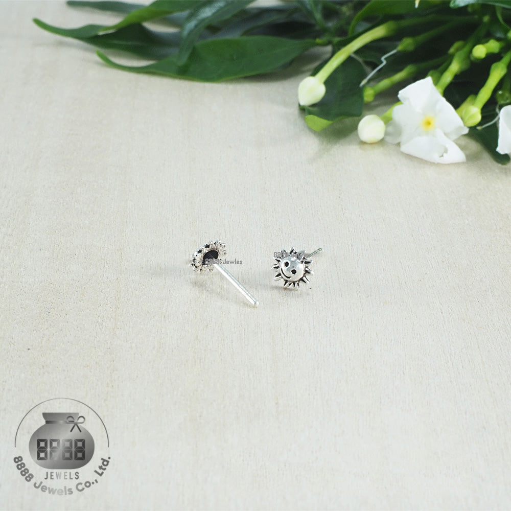 Smiling Sun Sterling Silver Earrings 03017