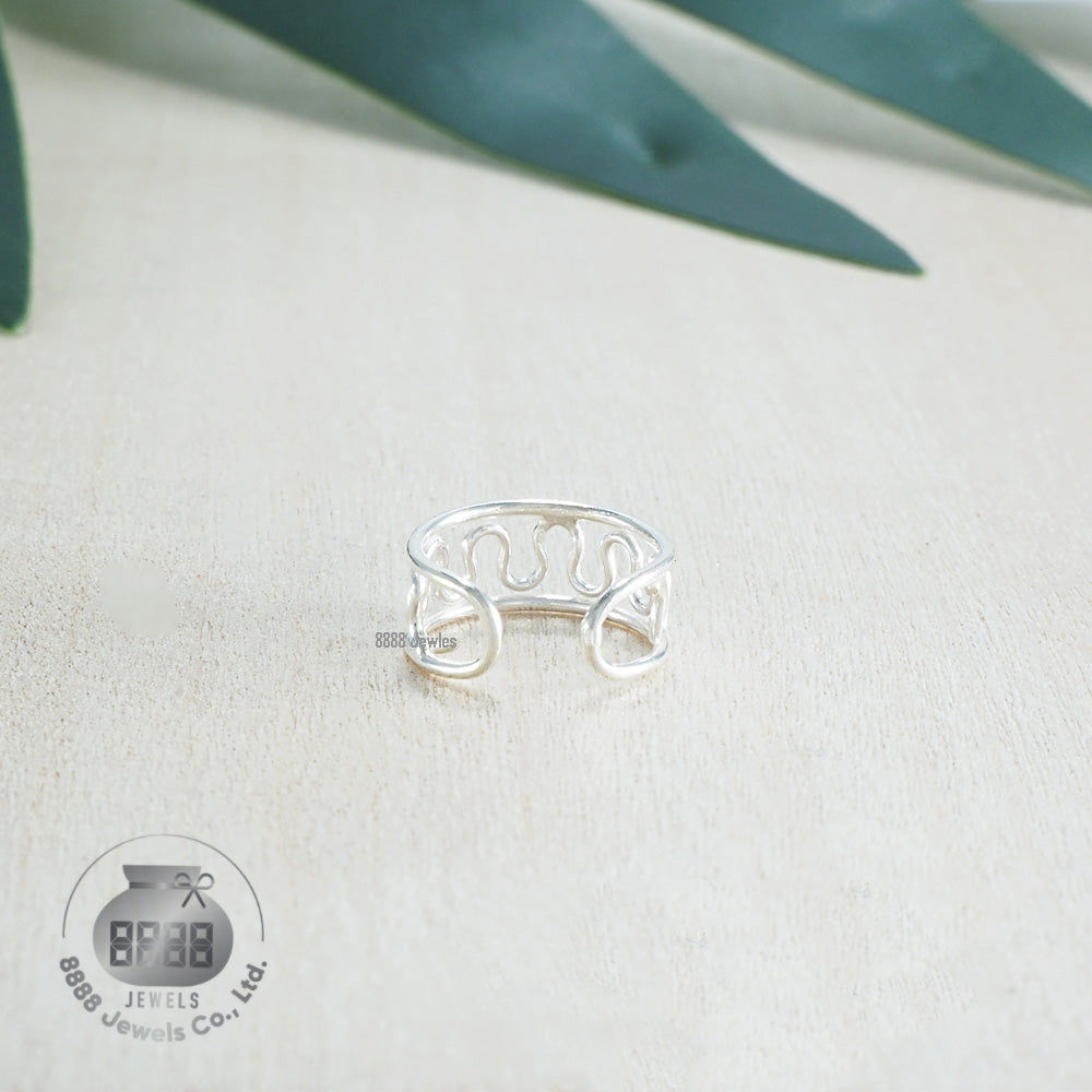 Wave Sterling Silver Ear Cuff 051001