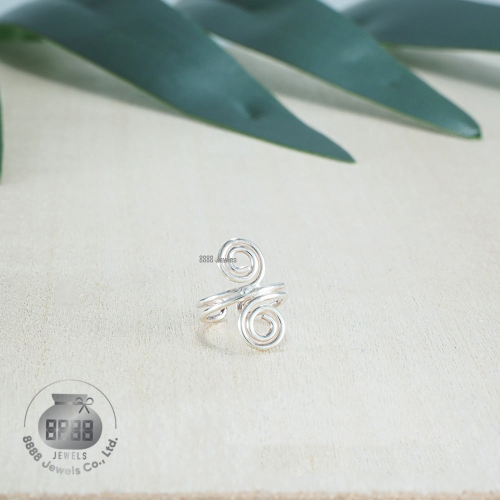 Spiral Sterling Silver Ear Cuff 051010