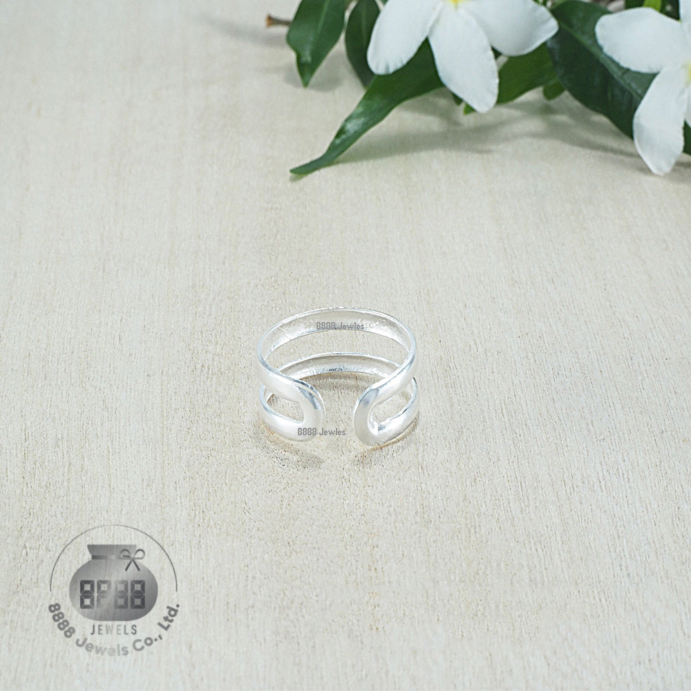 Two Ring Sterling Silver Toe Ring 061001