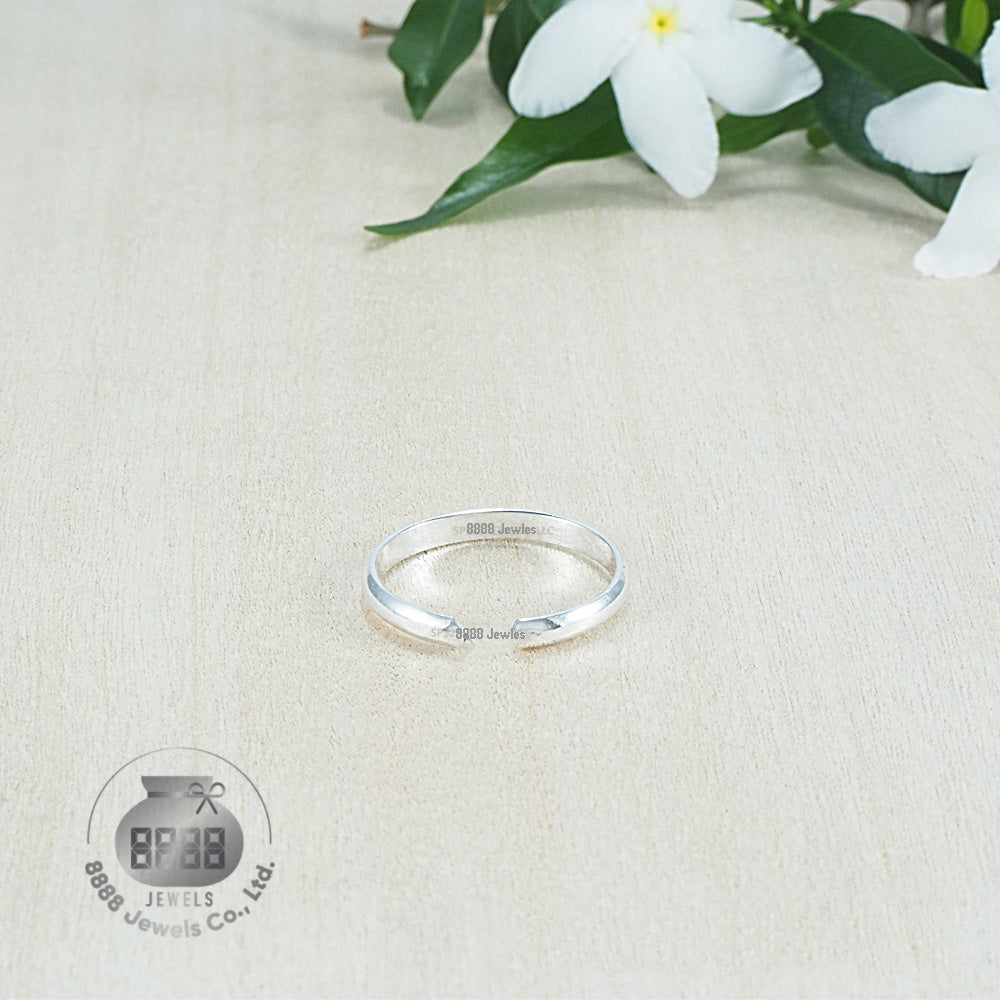 Plain Classic Sterling Silver Toe Ring 061004