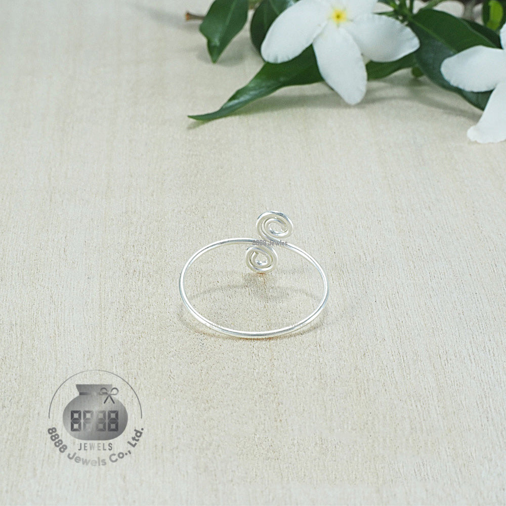 Spiral Sterling Silver Toe Ring 061005