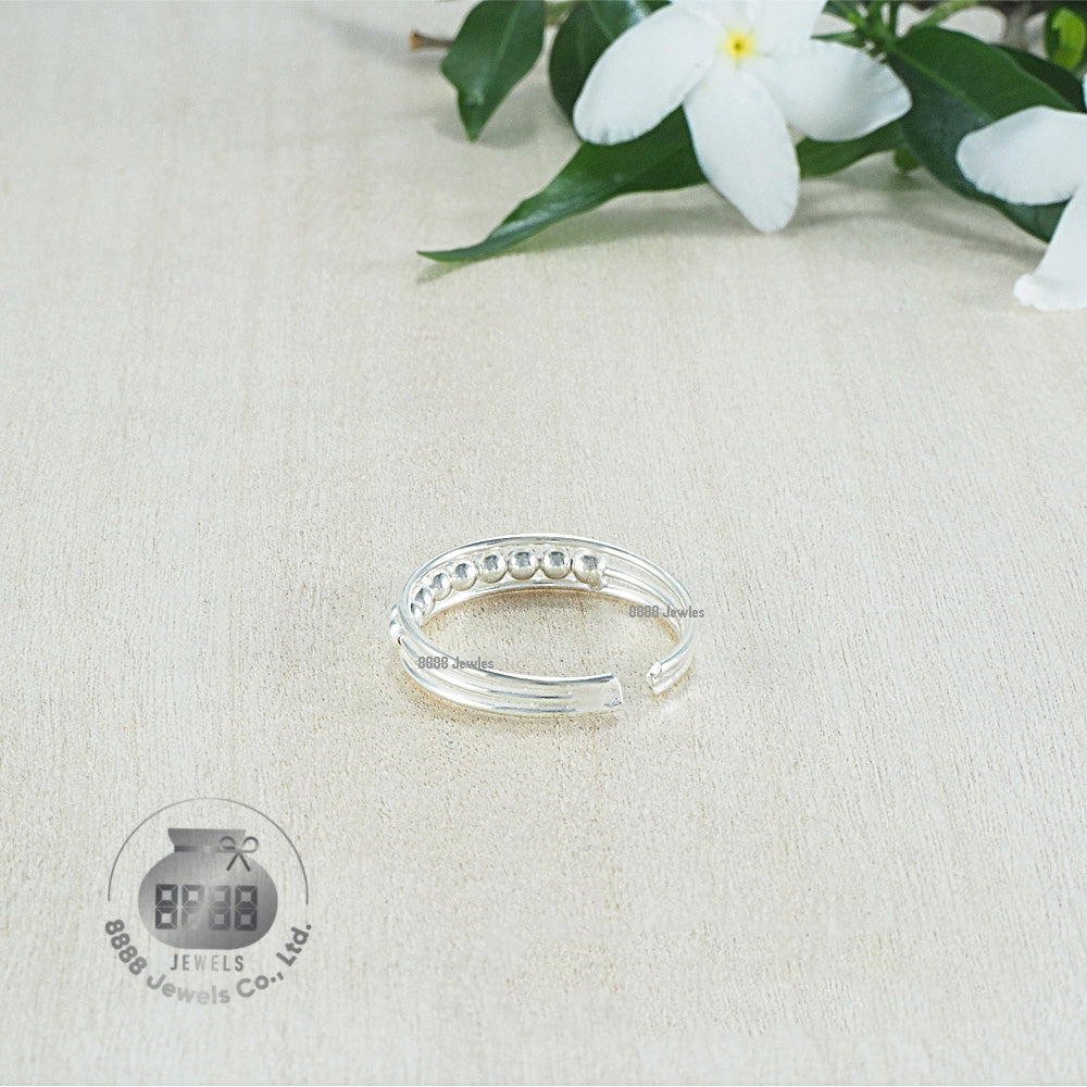 Bead Sterling Silver Toe Ring 061007