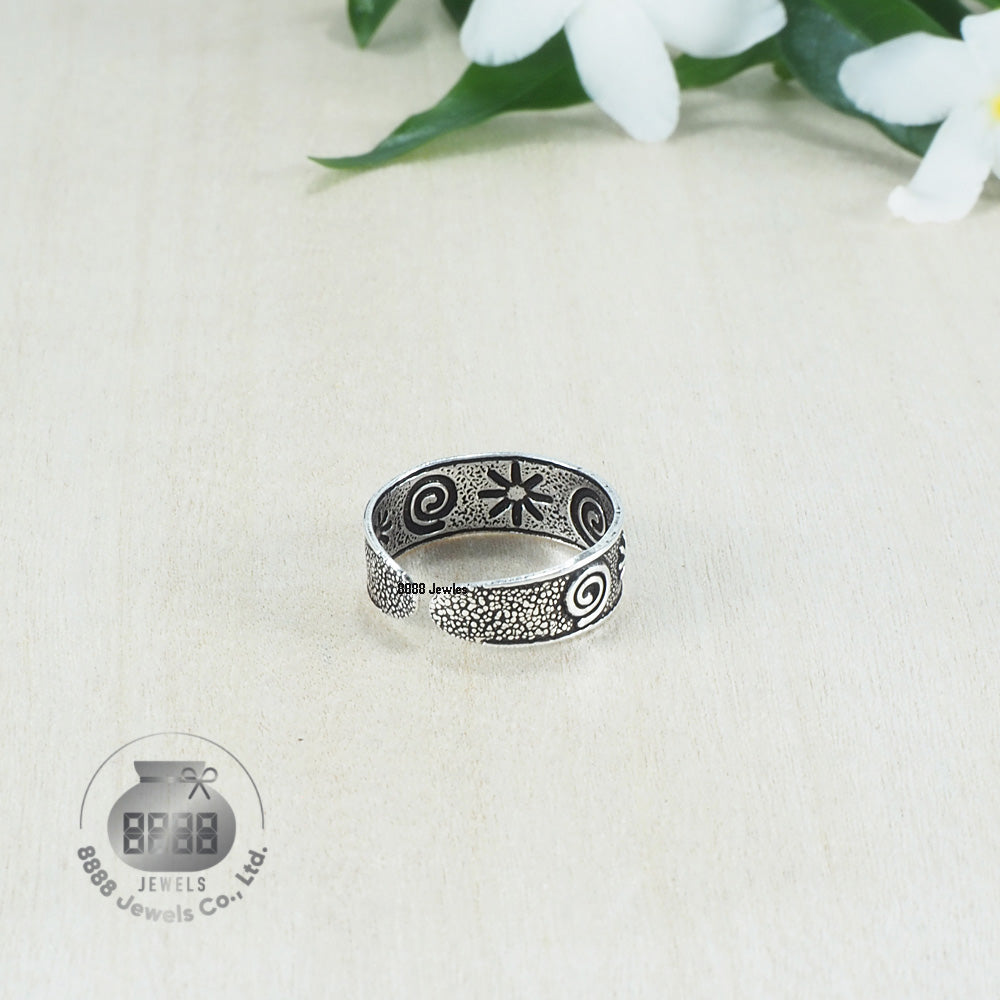Shell and Star Fish Sterling Silver Toe Ring 062004