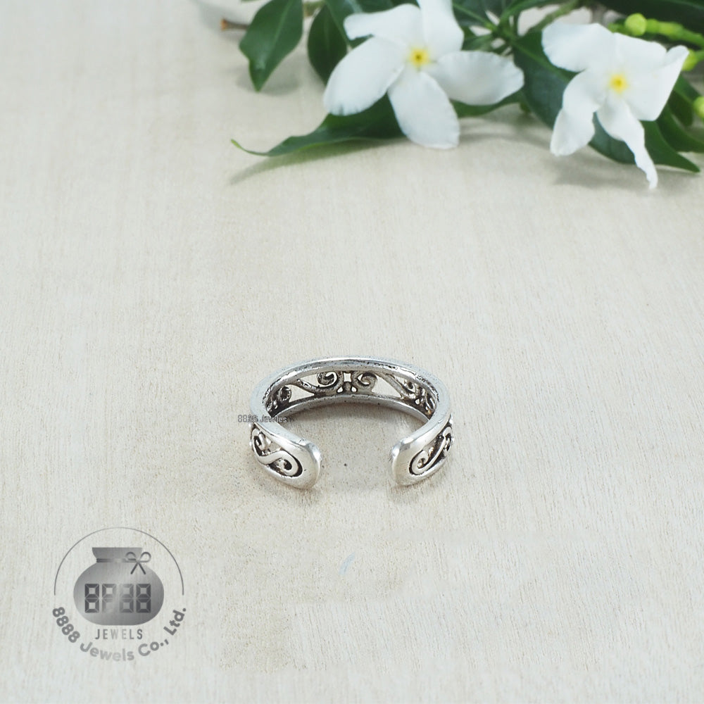 Wave Sterling Silver Toe Ring 062006