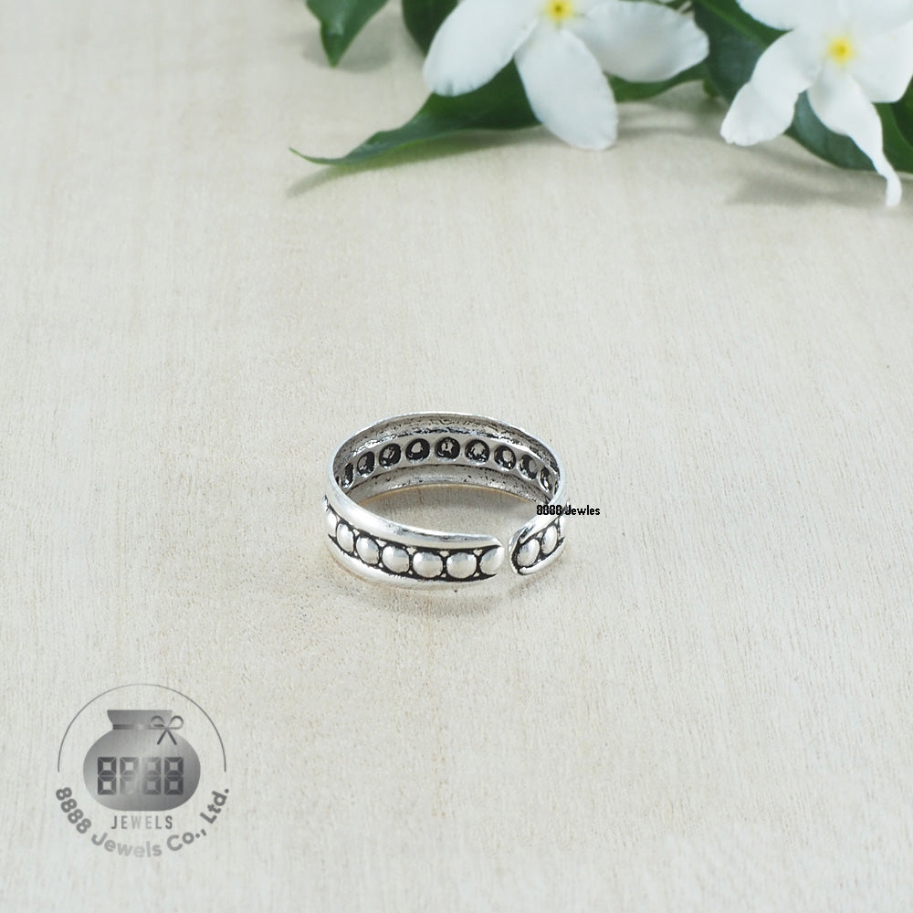 Bead Sterling Silver Toe Ring 062016