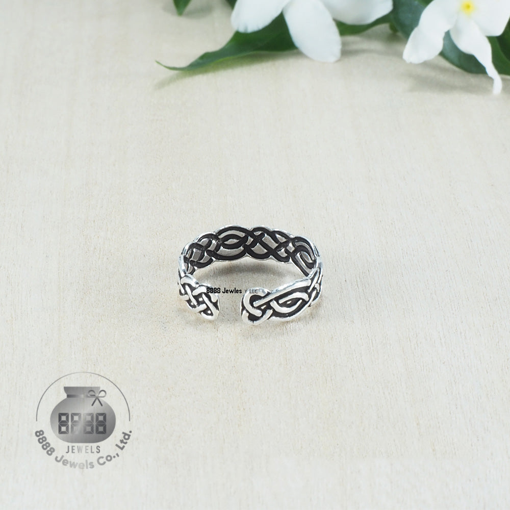 Twist Sterling Silver Toe Ring 062020