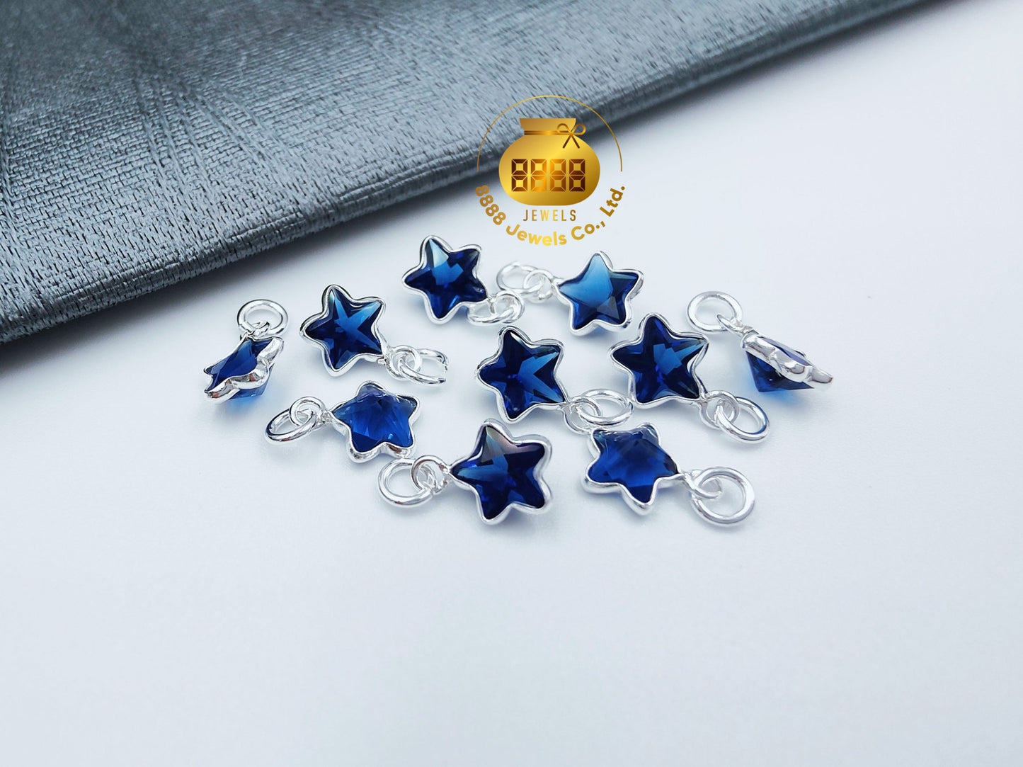925 Sterling Silver CZ Star Charm