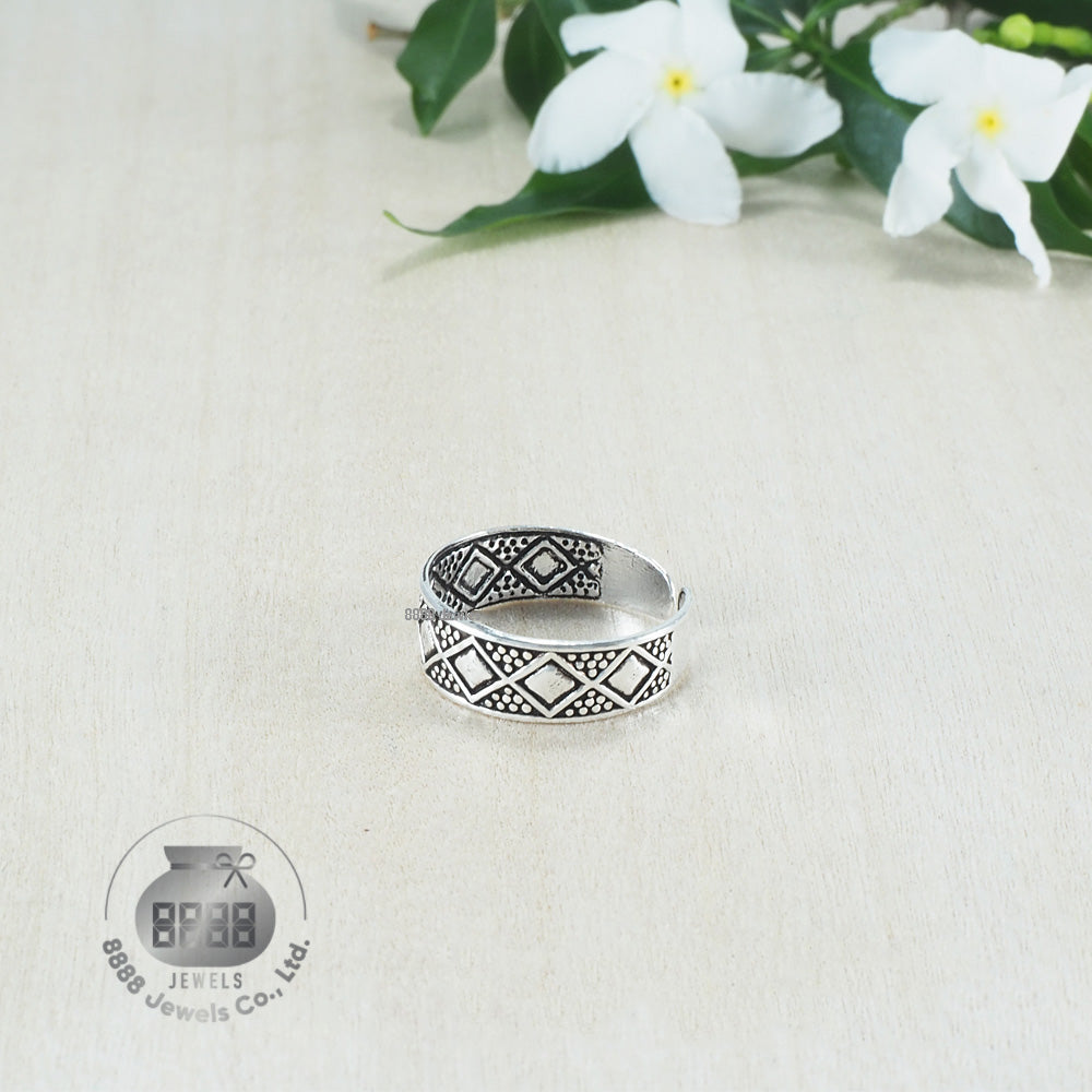 Square Sterling Silver Toe Ring 062003