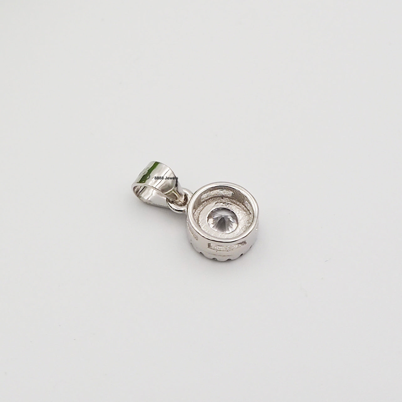 925 Sterling Silver CZ Circle Pendant