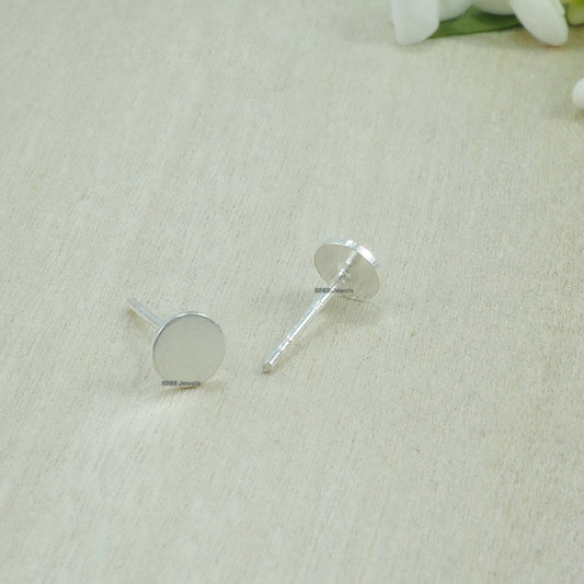 Circle Sterling Silver Earrings 01003