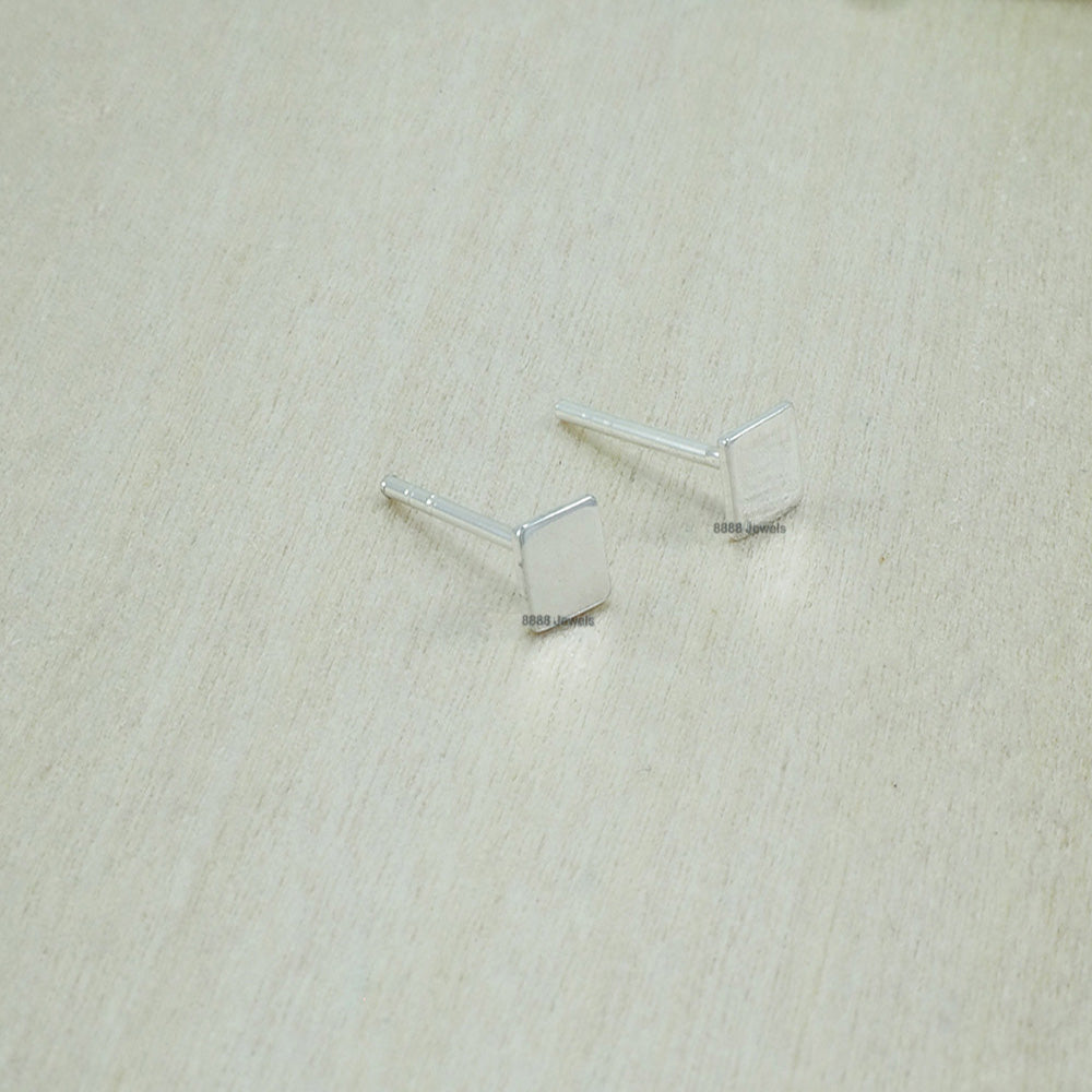 Square Sterling Silver Earrings 01004