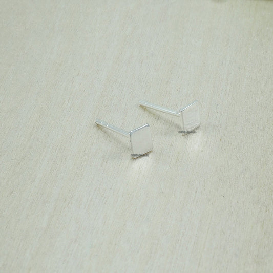 Square Sterling Silver Earrings 01004