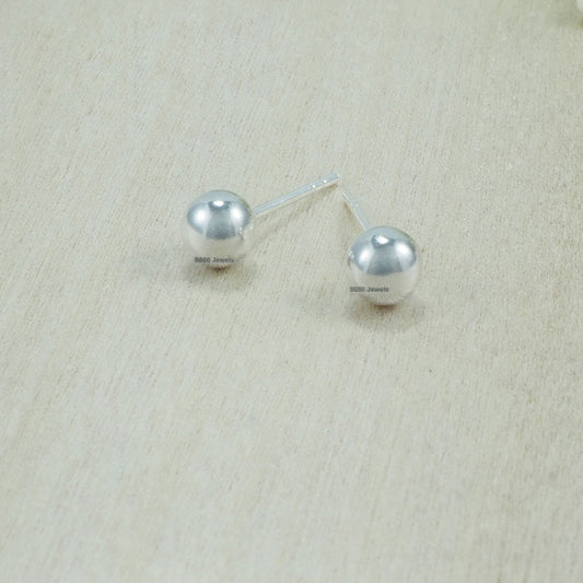 Dot Circle Sterling Silver Earrings 01005