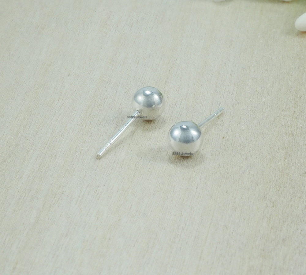 Dot Circle Sterling Silver Earrings 01005