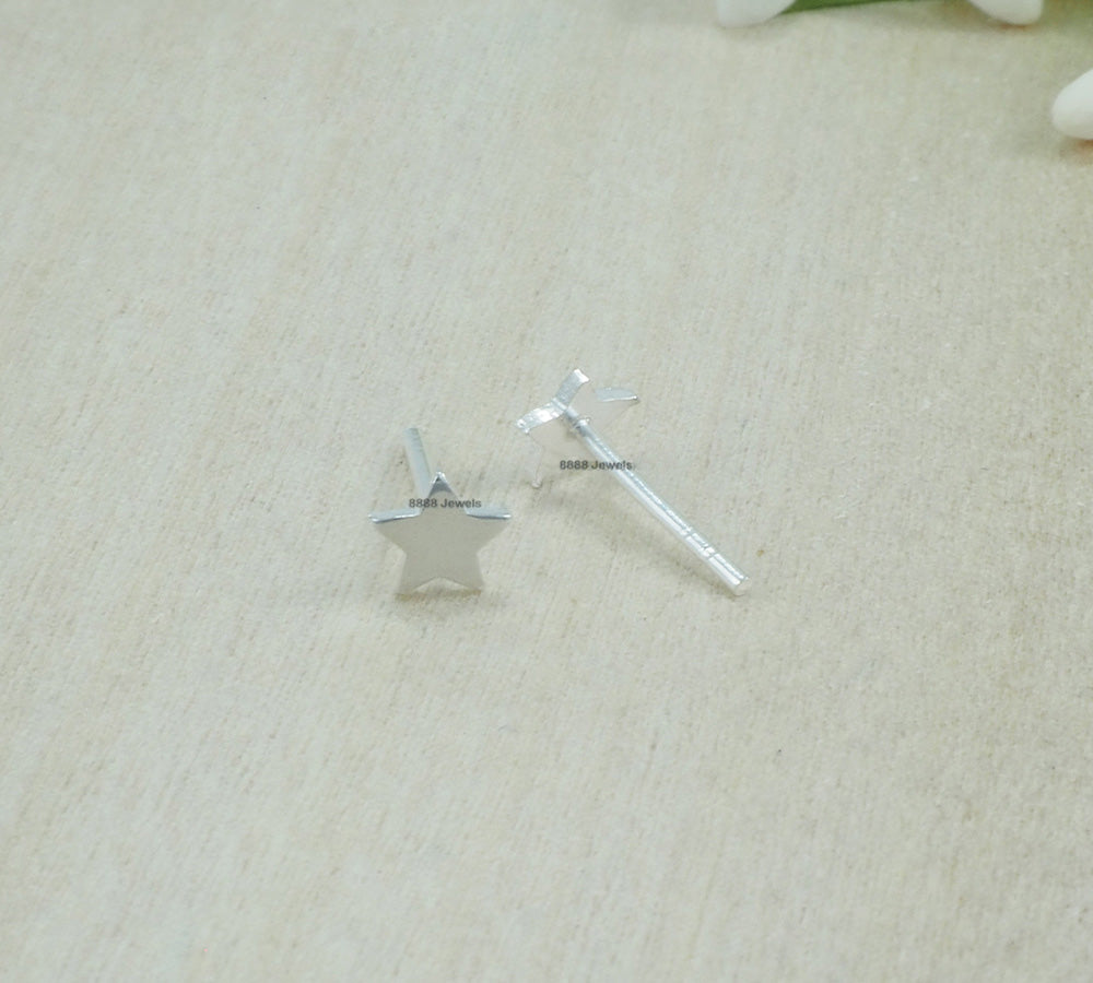 Star Sterling Silver Earrings 01006