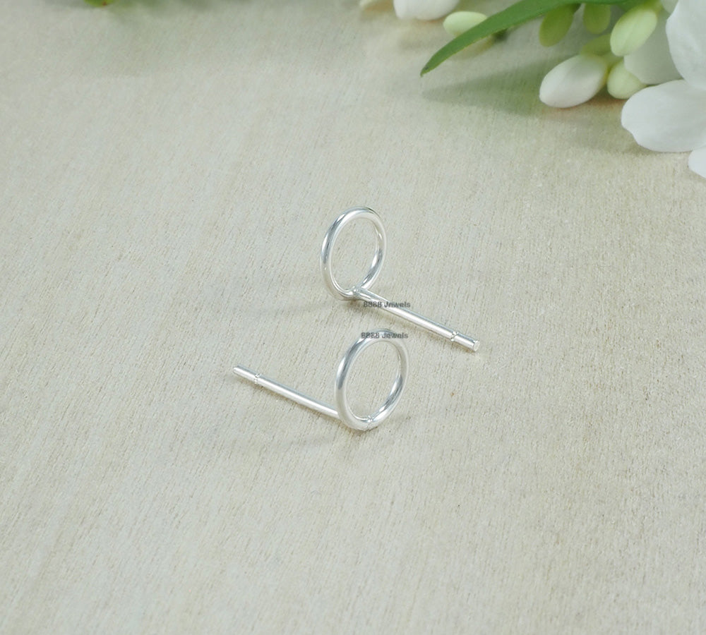 Open Circle Sterling Silver Earrings 01007