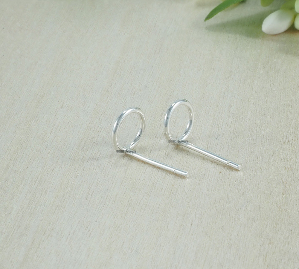 Open Circle Sterling Silver Earrings 01007
