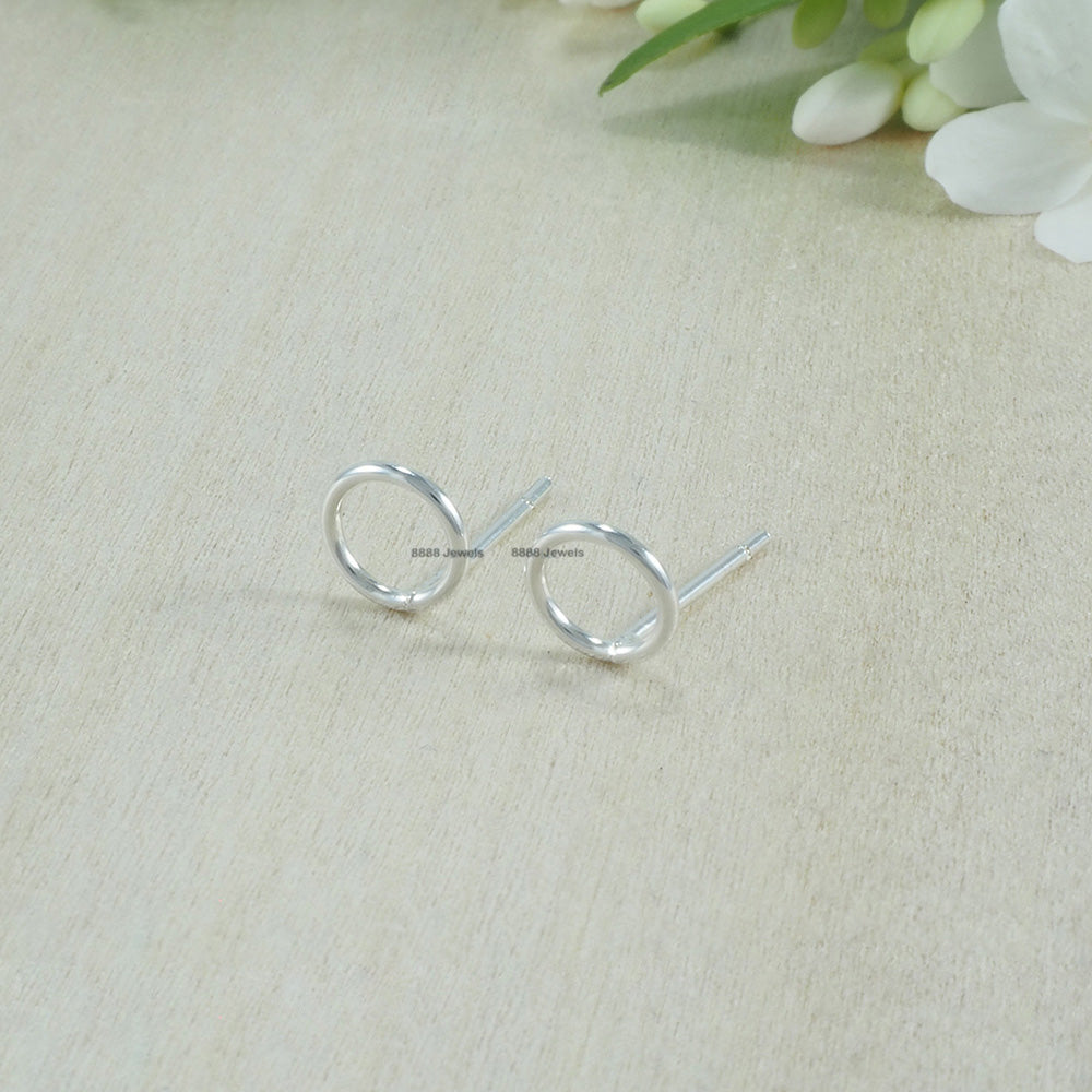 Open Circle Sterling Silver Earrings 01007