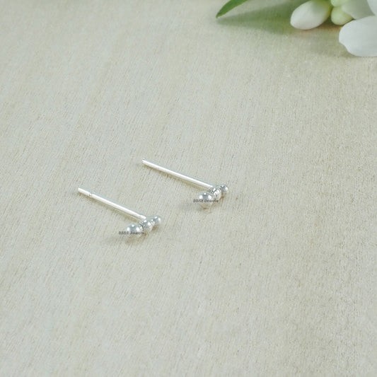 Three Dot Sterling Silver Earrings 01009
