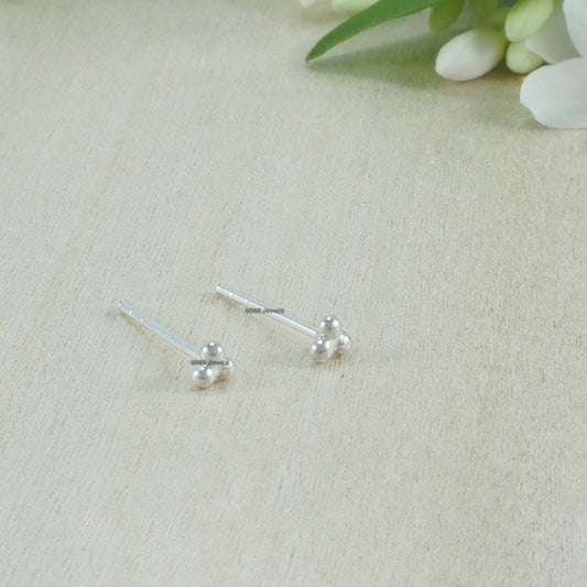 Three Dot Sterling Silver Earrings 01010