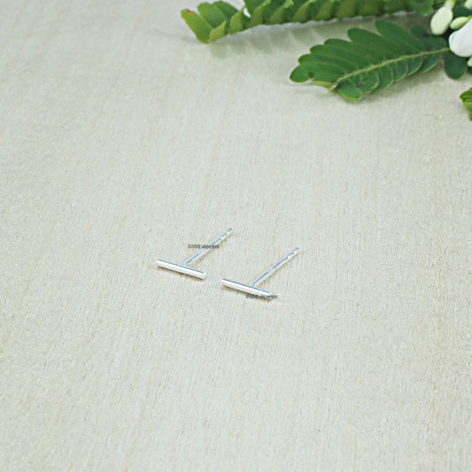 Thin Bar Sterling Silver Earrings 01018