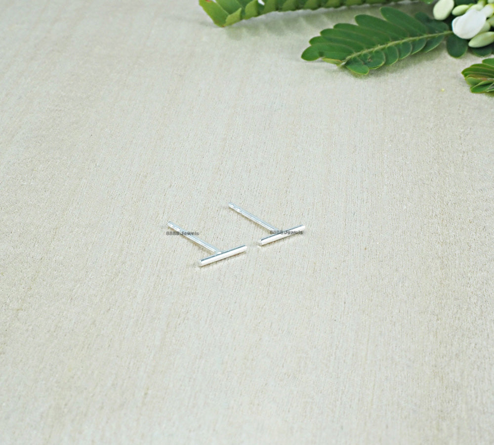 Thin Bar Sterling Silver Earrings 01018