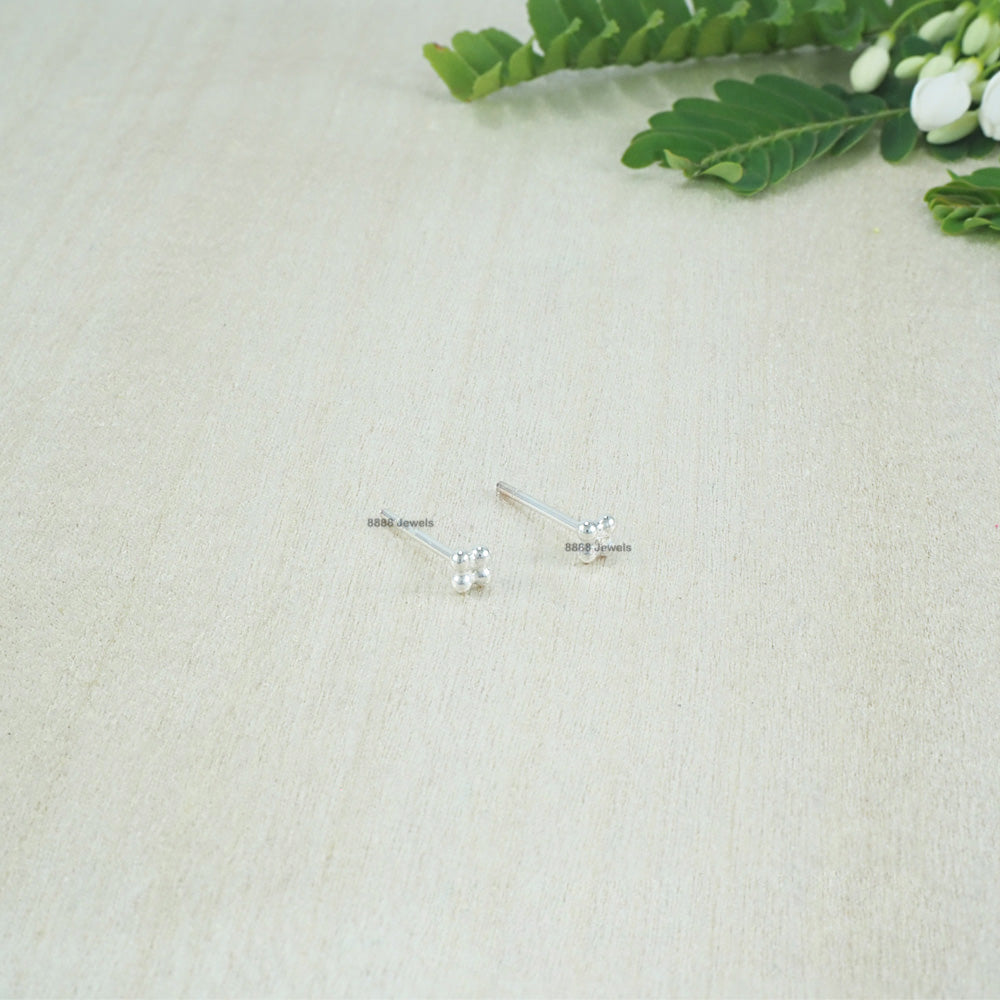 Square Dot Sterling Silver Earrings 01027
