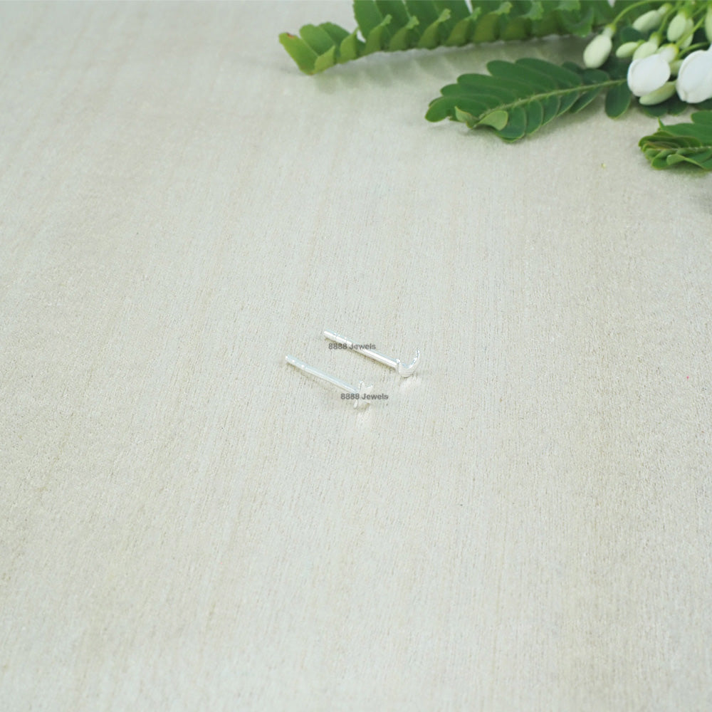 Moon and Star Sterling Silver Earrings 01032