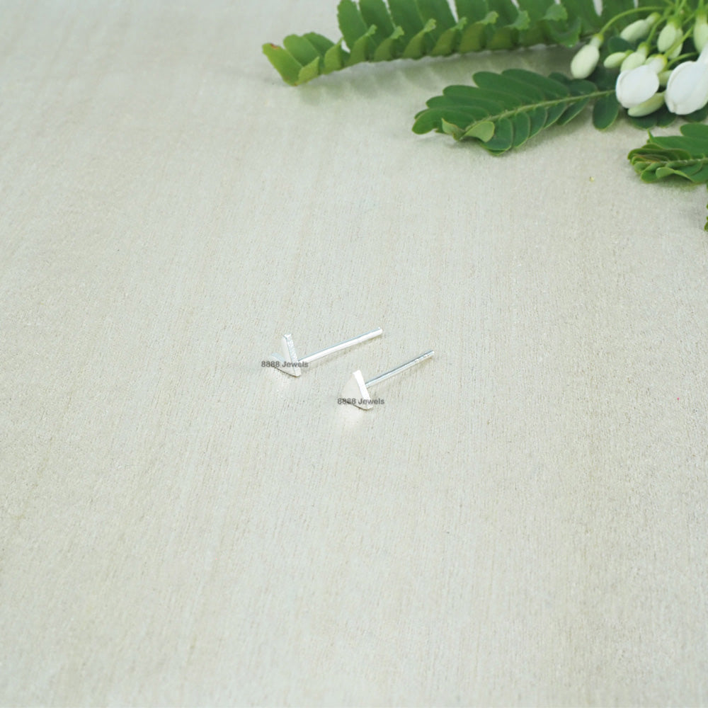 Chevron and Triangle Sterling Silver Earrings 01035