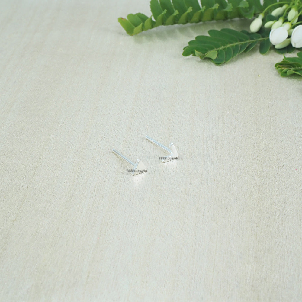 Chevron and Triangle Sterling Silver Earrings 01035