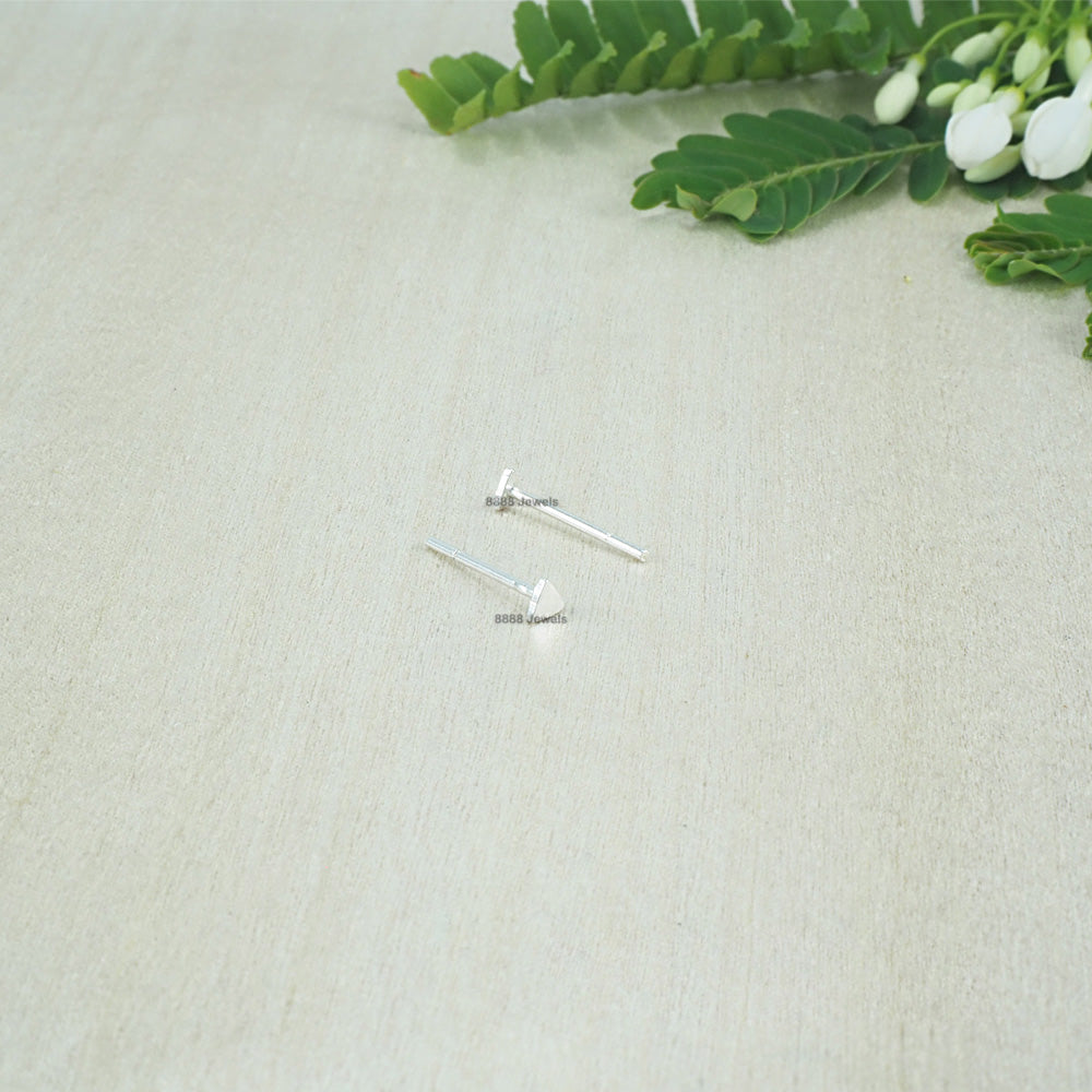 Tiny Triangle Sterling Silver Earrings 01038