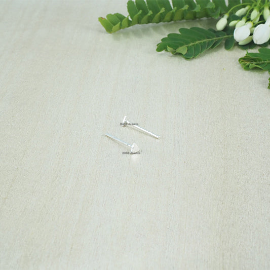 Tiny Triangle Sterling Silver Earrings 01038