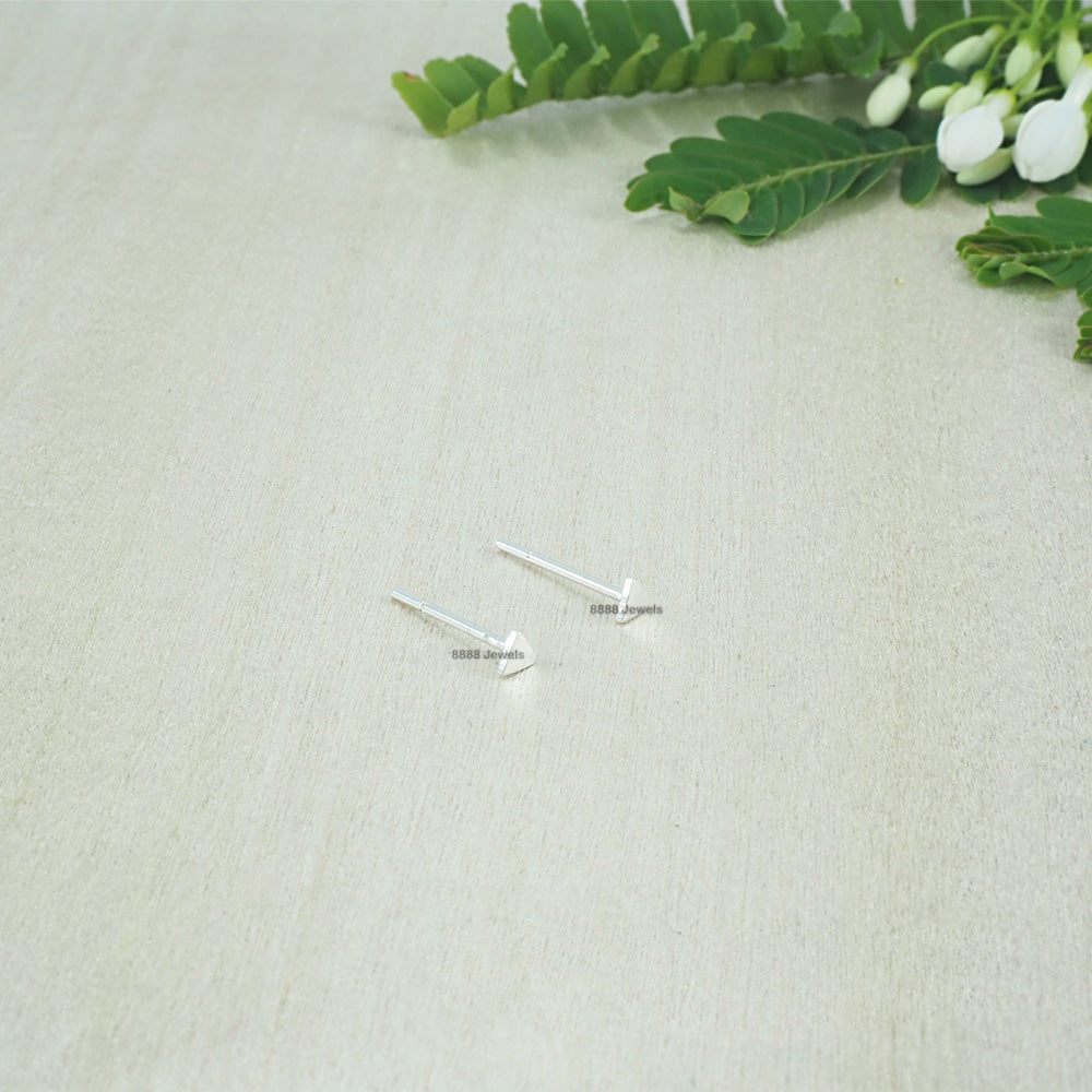 Tiny Triangle Sterling Silver Earrings 01038