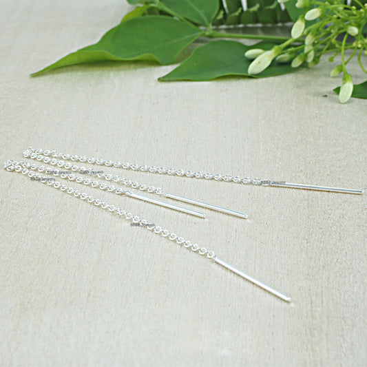Threader Sterling Silver Earrings 02005