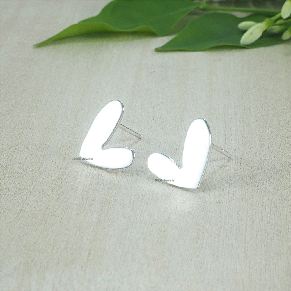 Big Heart Sterling Silver Earrings 02008