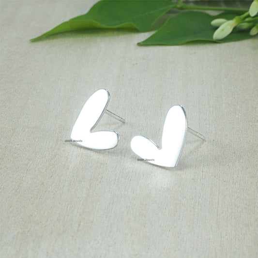 Big Heart Sterling Silver Earrings 02008