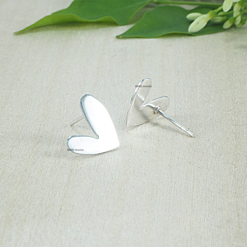 Big Heart Sterling Silver Earrings 02008