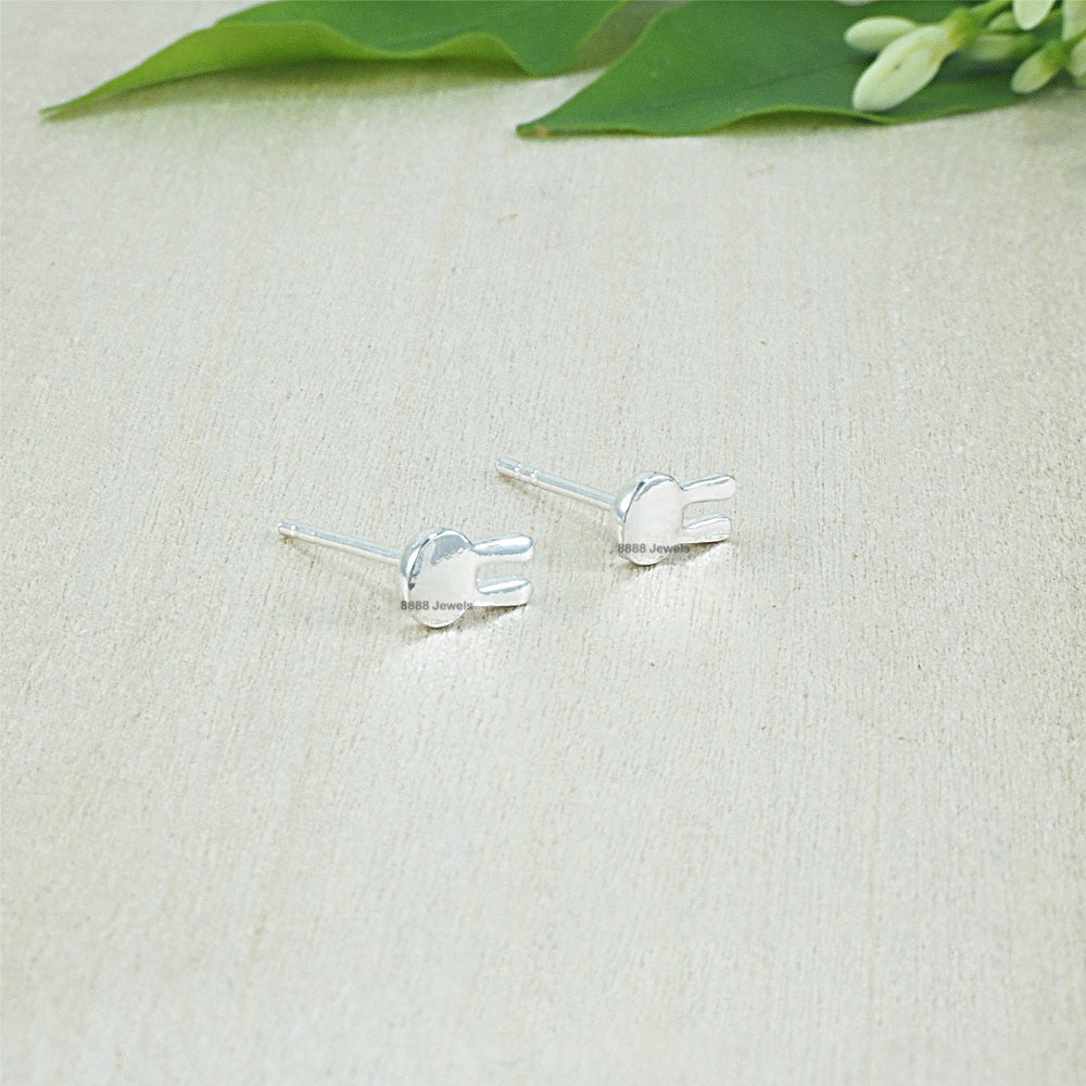 Rabbit Sterling Silver Earrings 02009