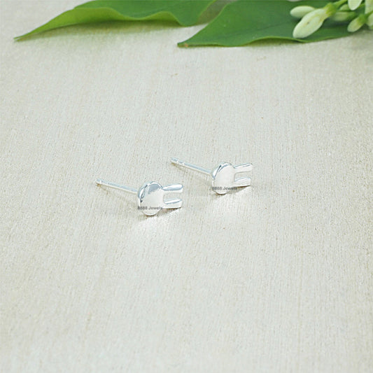 Rabbit Sterling Silver Earrings 02009
