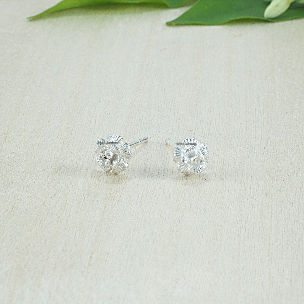 Rose Sterling Silver Earrings 02010