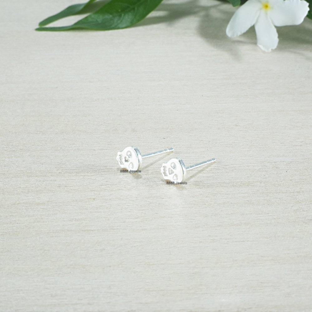 Skull Sterling Silver Earrings 02011