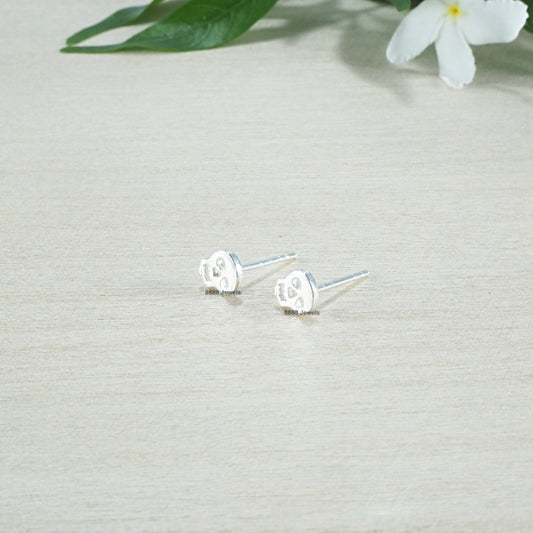 Skull Sterling Silver Earrings 02011