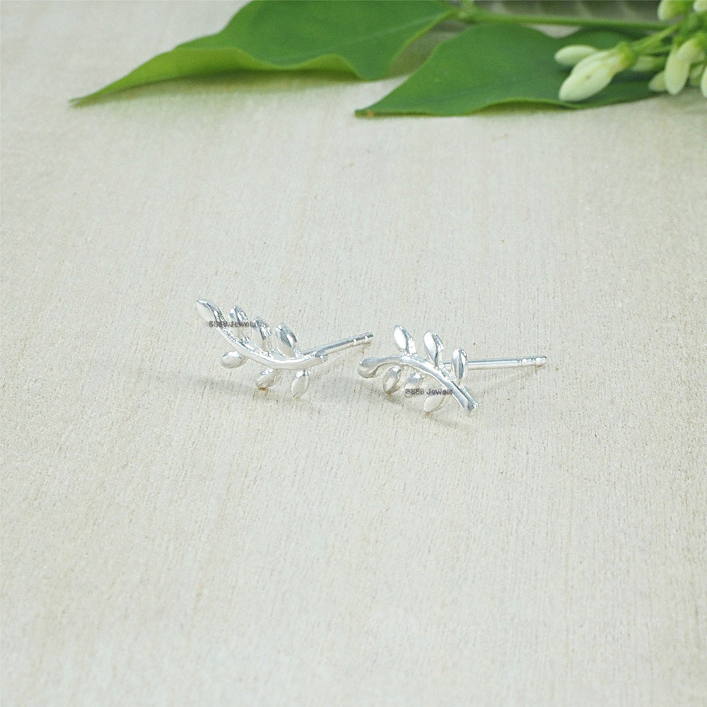 Leaf Sterling Silver Earrings 02020